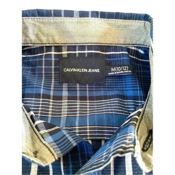 Calvin Klein Boys Button Down  Shirt, Size 10-12 - Picture 3 of 5